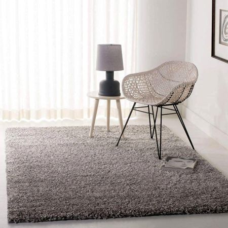 Modern grey Shaggy Hall Rug